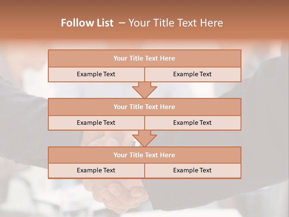 Suit Shaking Businessman PowerPoint Template