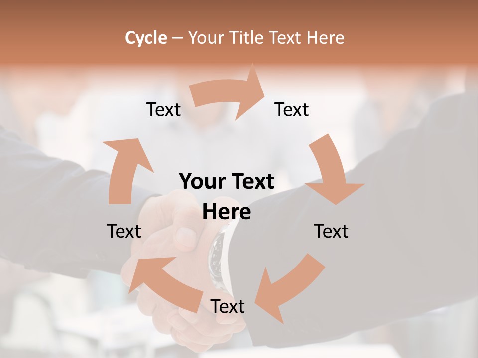 Suit Shaking Businessman PowerPoint Template