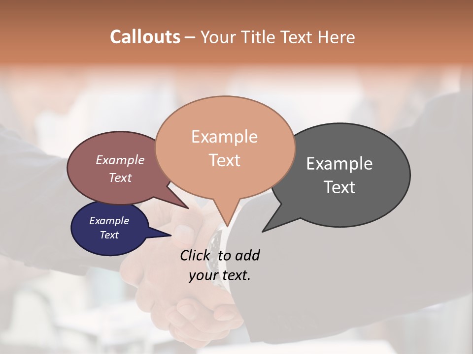 Suit Shaking Businessman PowerPoint Template