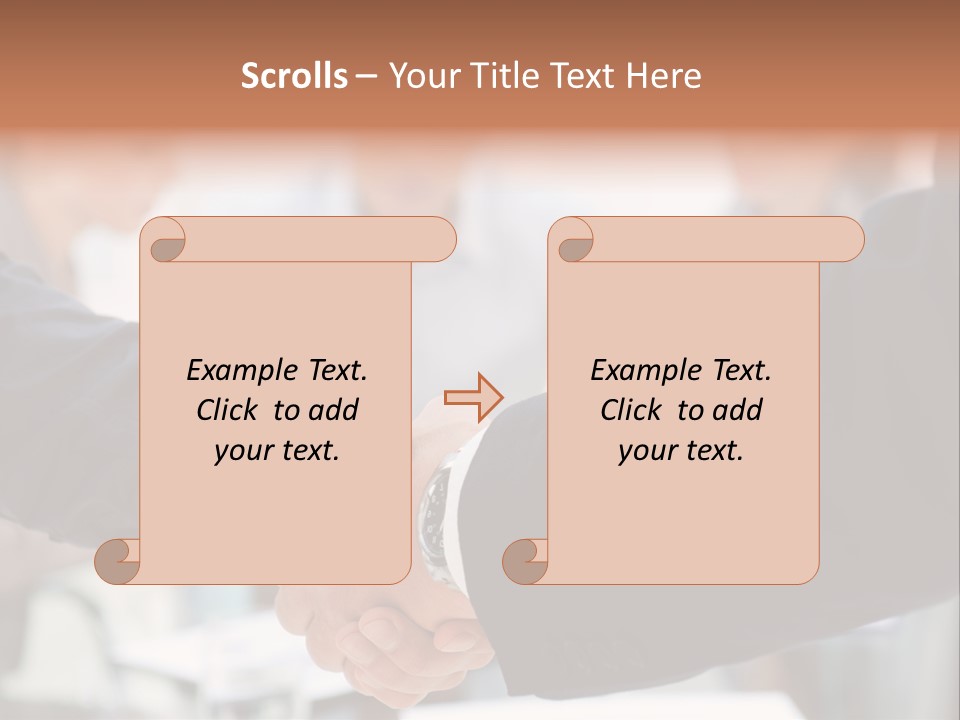 Suit Shaking Businessman PowerPoint Template