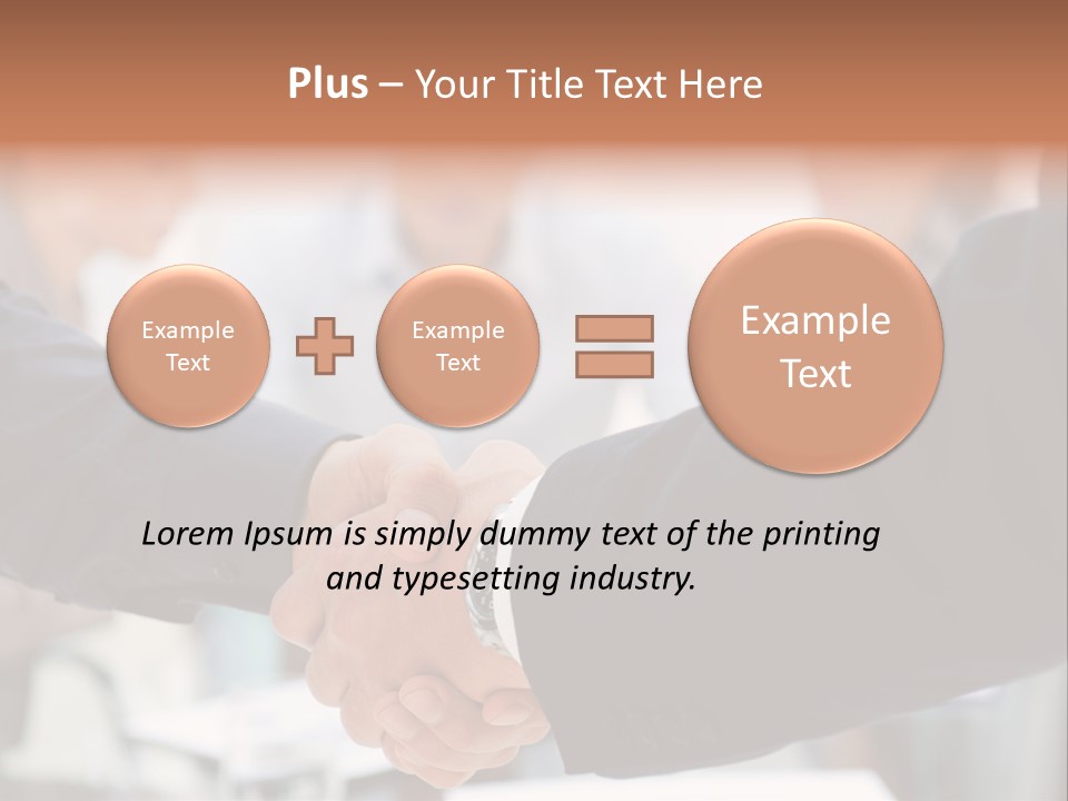 Suit Shaking Businessman PowerPoint Template