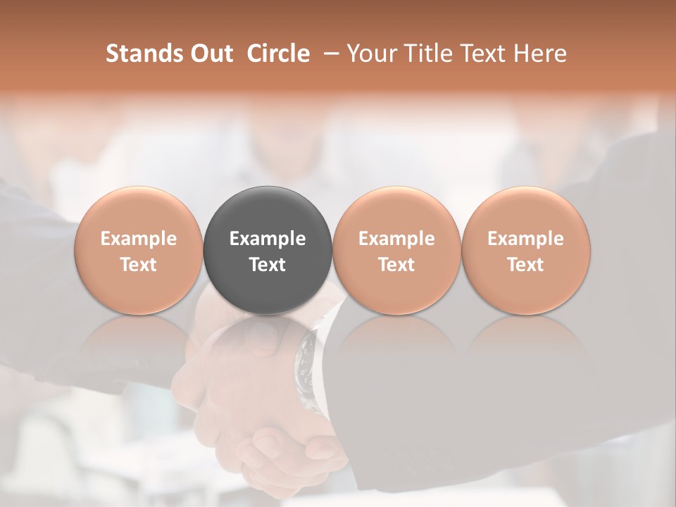 Suit Shaking Businessman PowerPoint Template