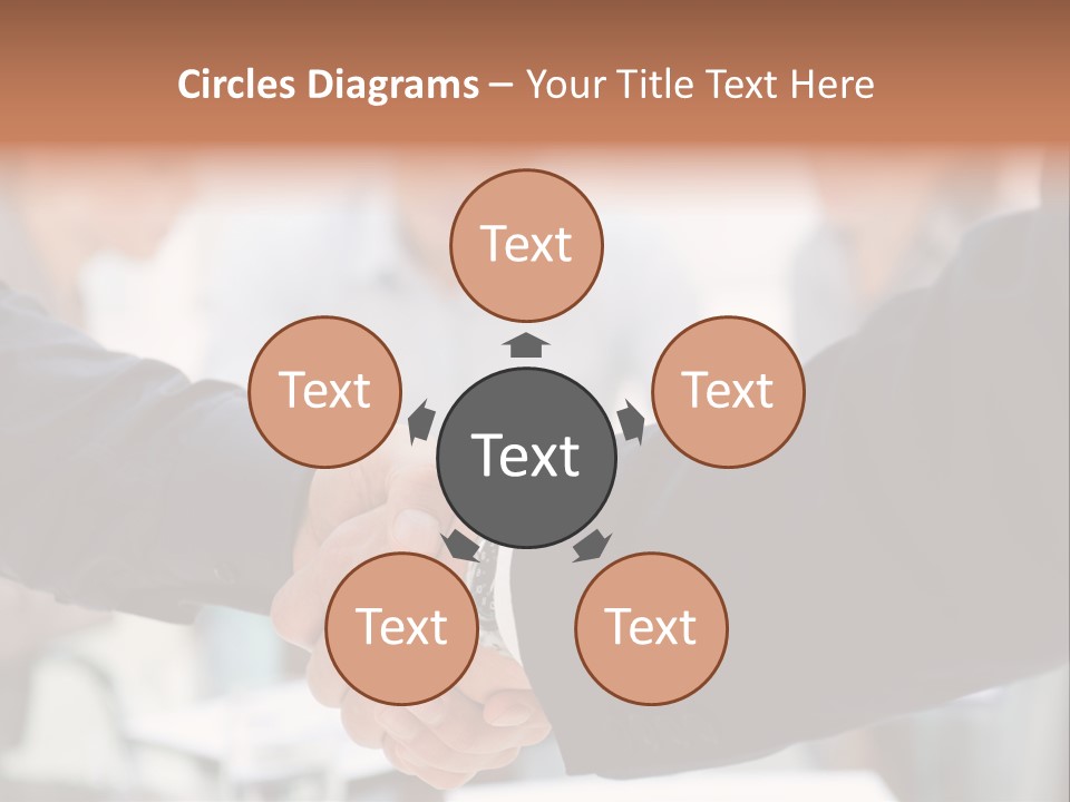 Suit Shaking Businessman PowerPoint Template