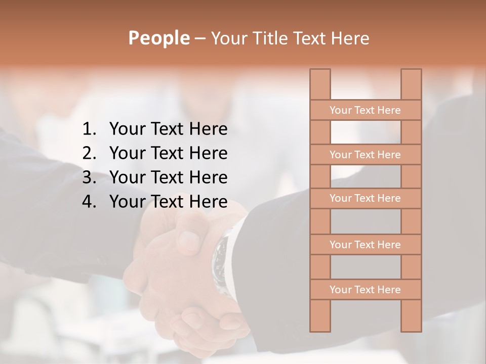 Suit Shaking Businessman PowerPoint Template