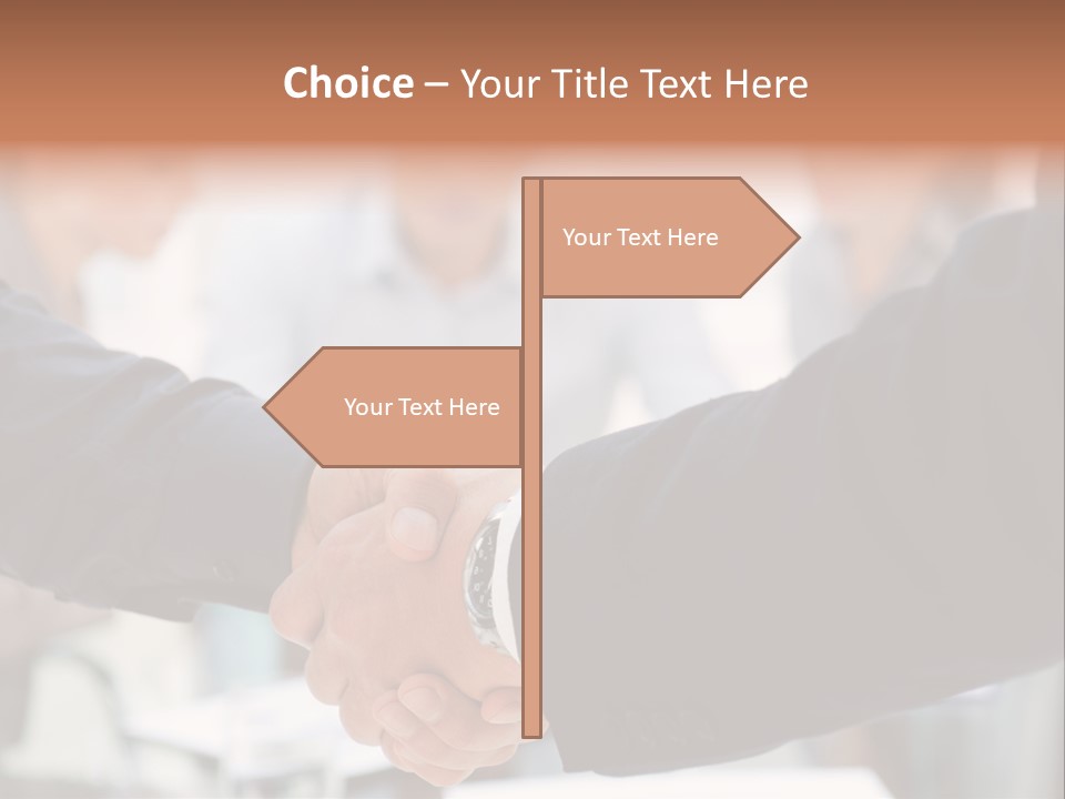 Suit Shaking Businessman PowerPoint Template