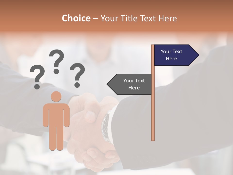 Suit Shaking Businessman PowerPoint Template