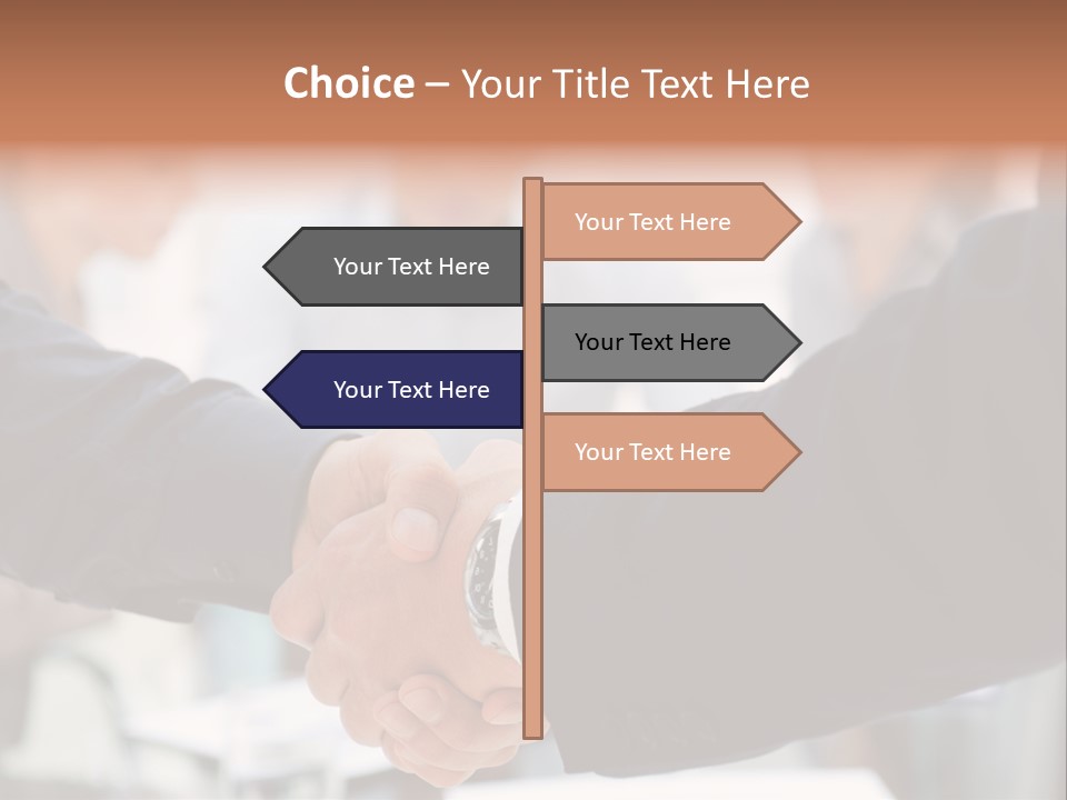 Suit Shaking Businessman PowerPoint Template