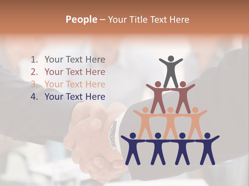 Suit Shaking Businessman PowerPoint Template