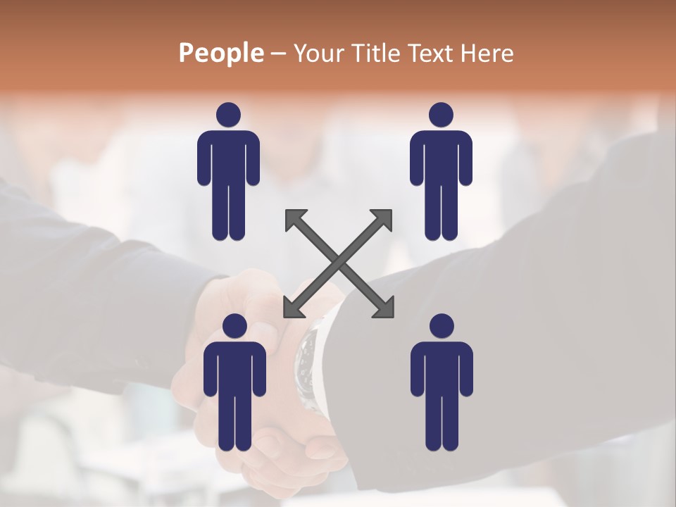 Suit Shaking Businessman PowerPoint Template