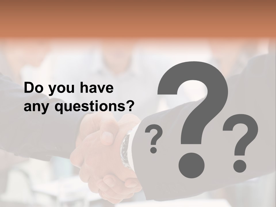 Suit Shaking Businessman PowerPoint Template