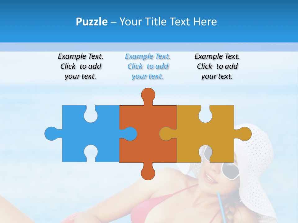 Scarf Eating Sexy PowerPoint Template