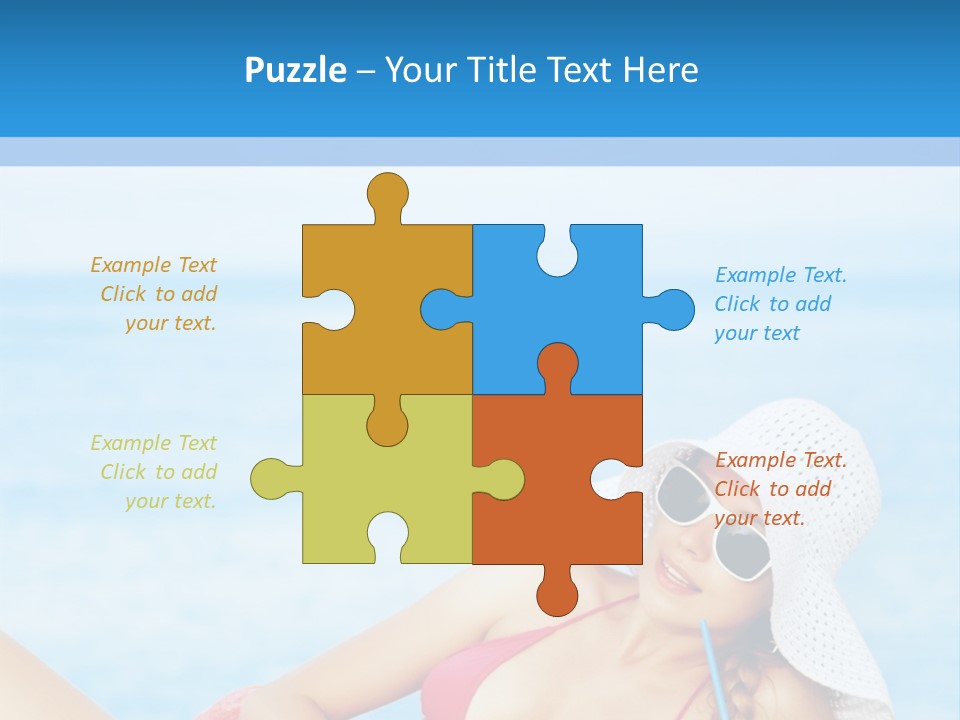 Scarf Eating Sexy PowerPoint Template