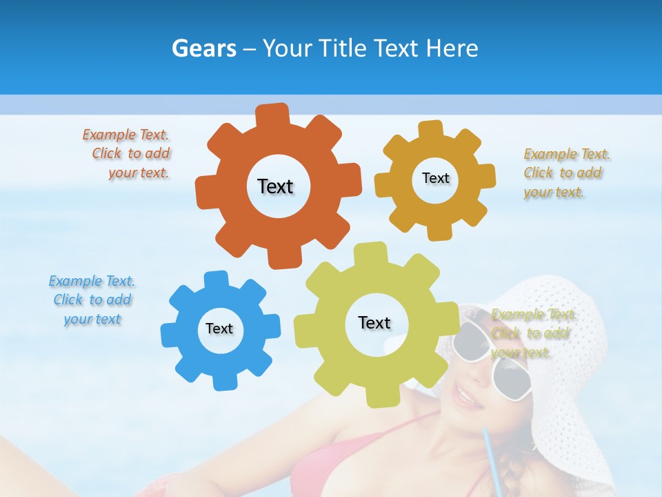 Scarf Eating Sexy PowerPoint Template