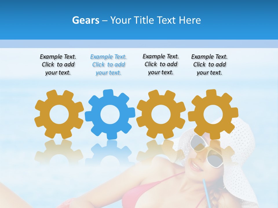 Scarf Eating Sexy PowerPoint Template