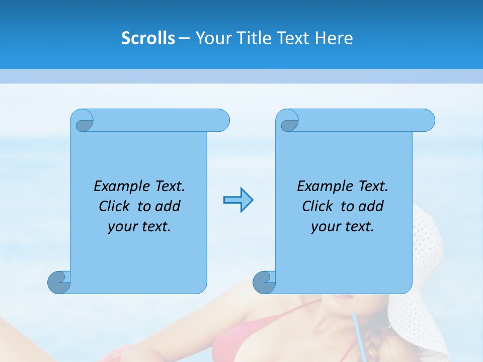 Scarf Eating Sexy PowerPoint Template