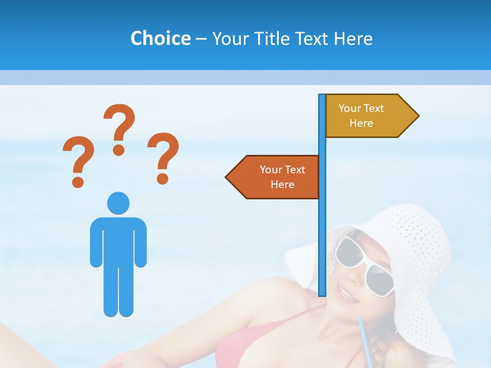 Scarf Eating Sexy PowerPoint Template