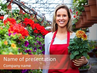 Occupation Bouquet Gardener PowerPoint Template