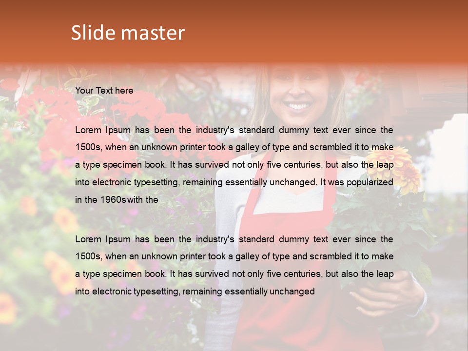 Occupation Bouquet Gardener PowerPoint Template