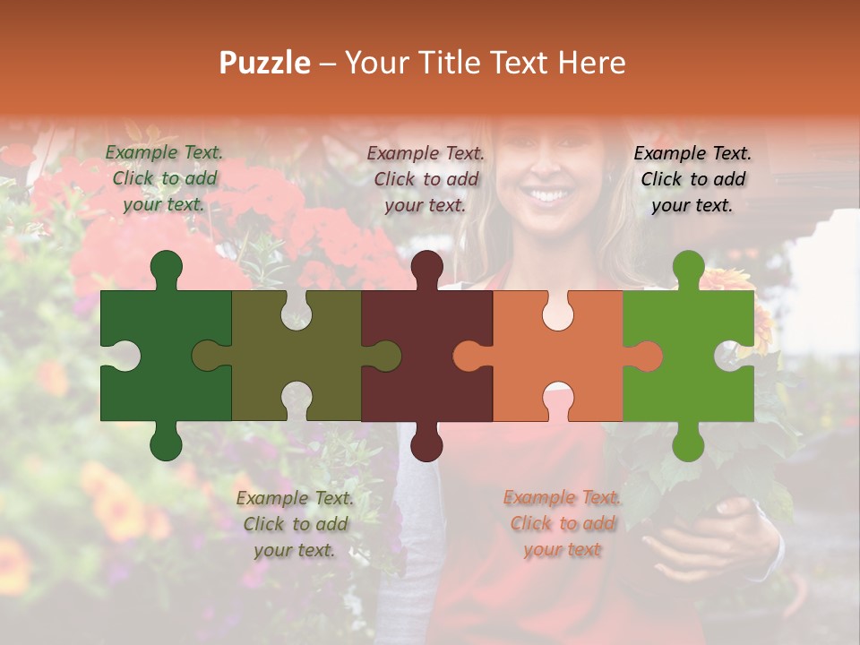 Occupation Bouquet Gardener PowerPoint Template