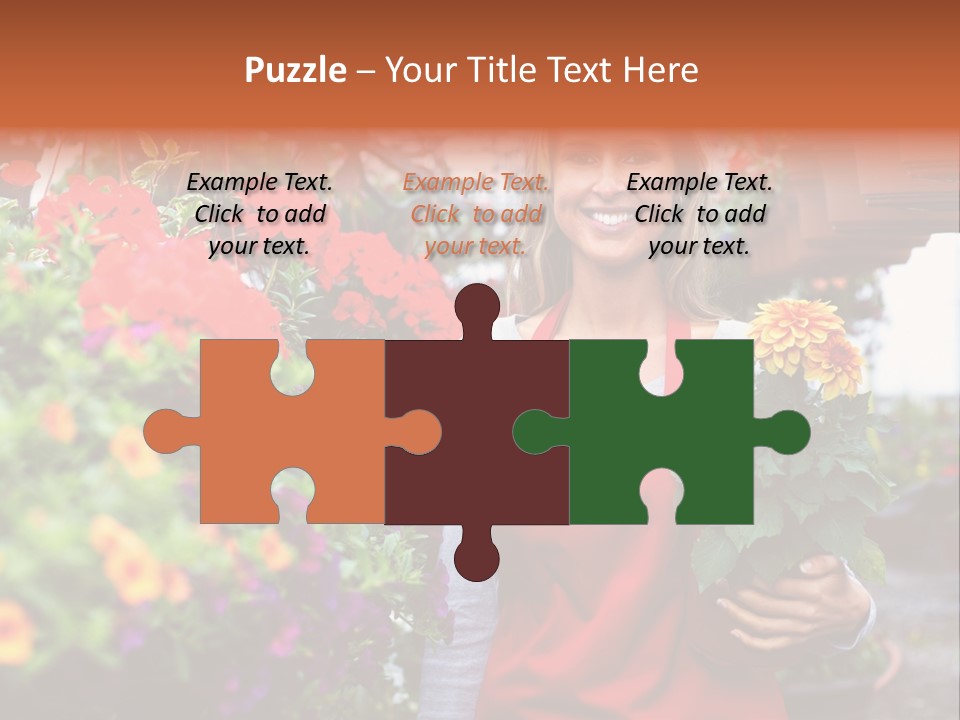 Occupation Bouquet Gardener PowerPoint Template