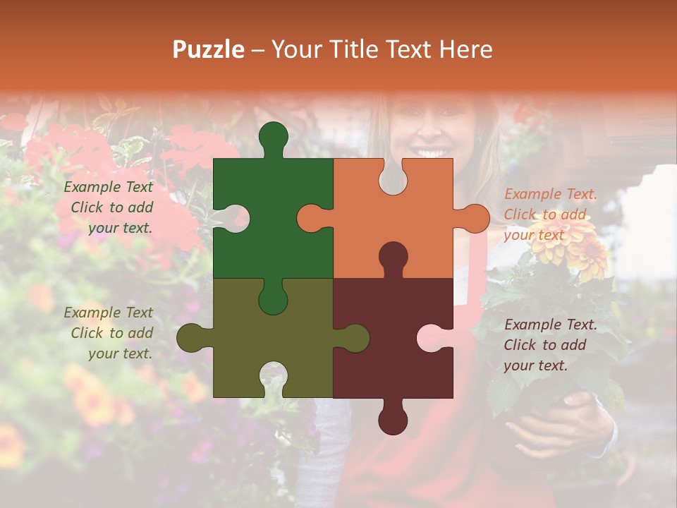 Occupation Bouquet Gardener PowerPoint Template