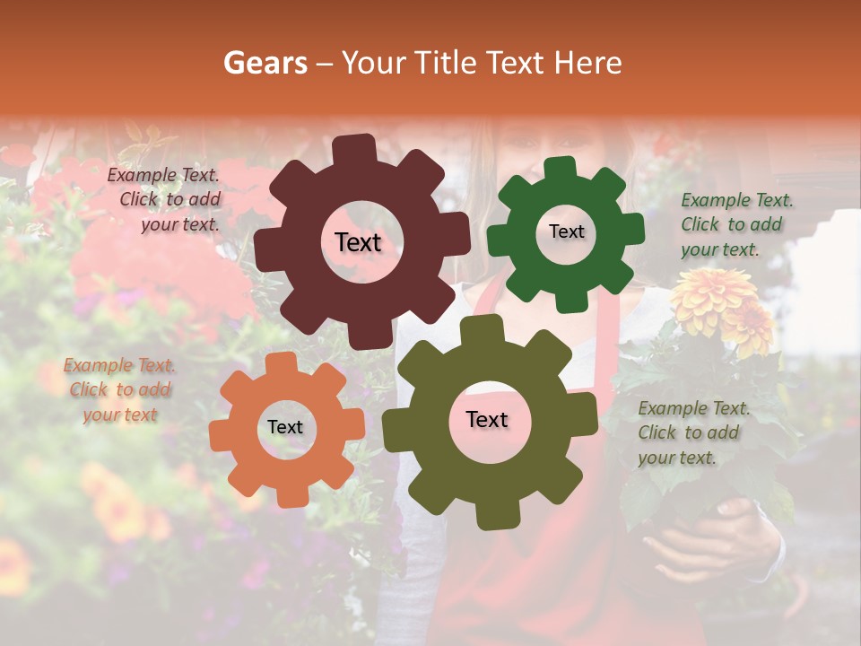 Occupation Bouquet Gardener PowerPoint Template