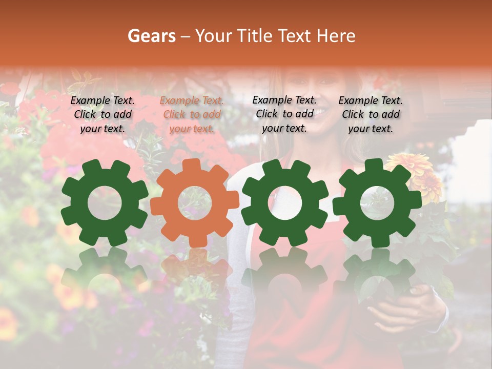 Occupation Bouquet Gardener PowerPoint Template