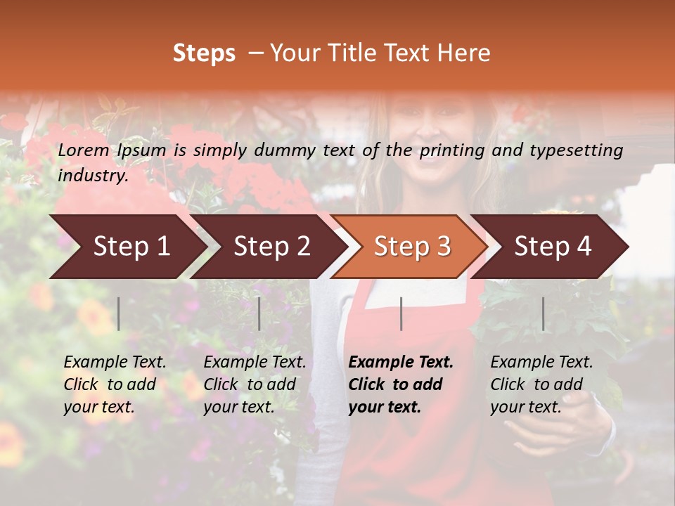 Occupation Bouquet Gardener PowerPoint Template
