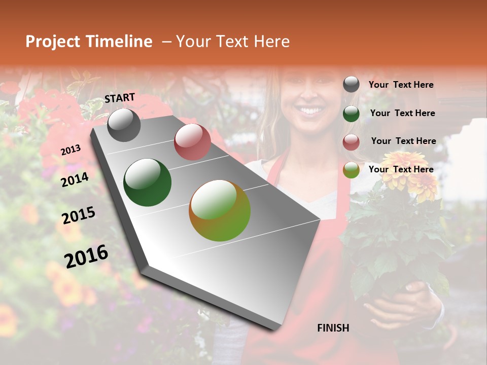 Occupation Bouquet Gardener PowerPoint Template