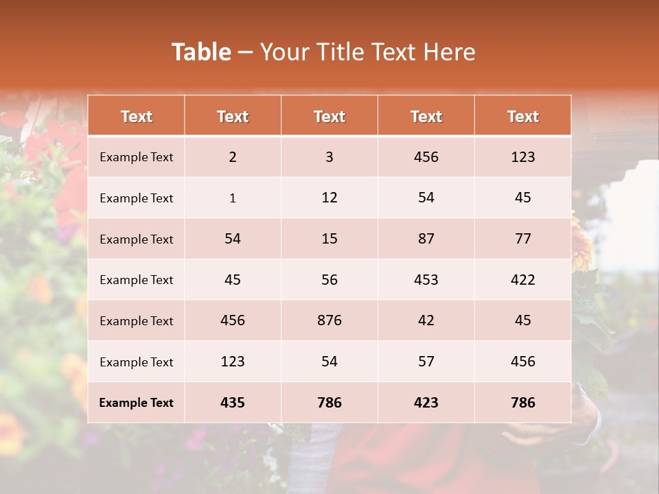 Occupation Bouquet Gardener PowerPoint Template