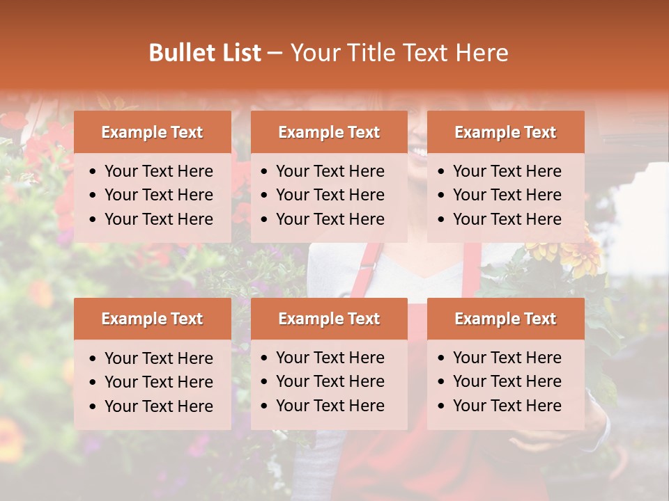 Occupation Bouquet Gardener PowerPoint Template