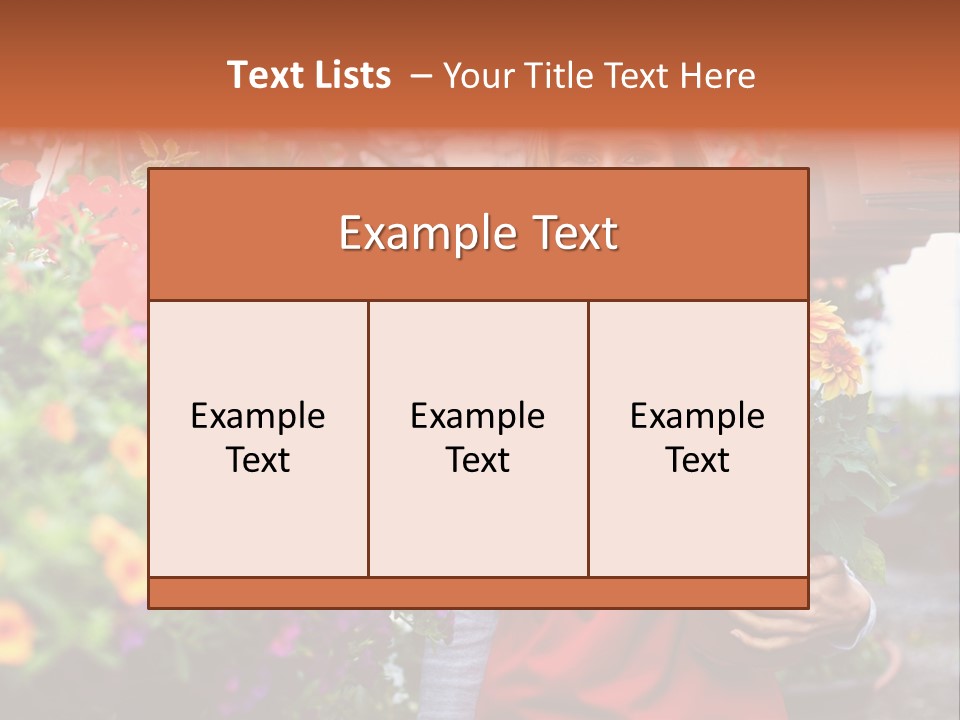 Occupation Bouquet Gardener PowerPoint Template