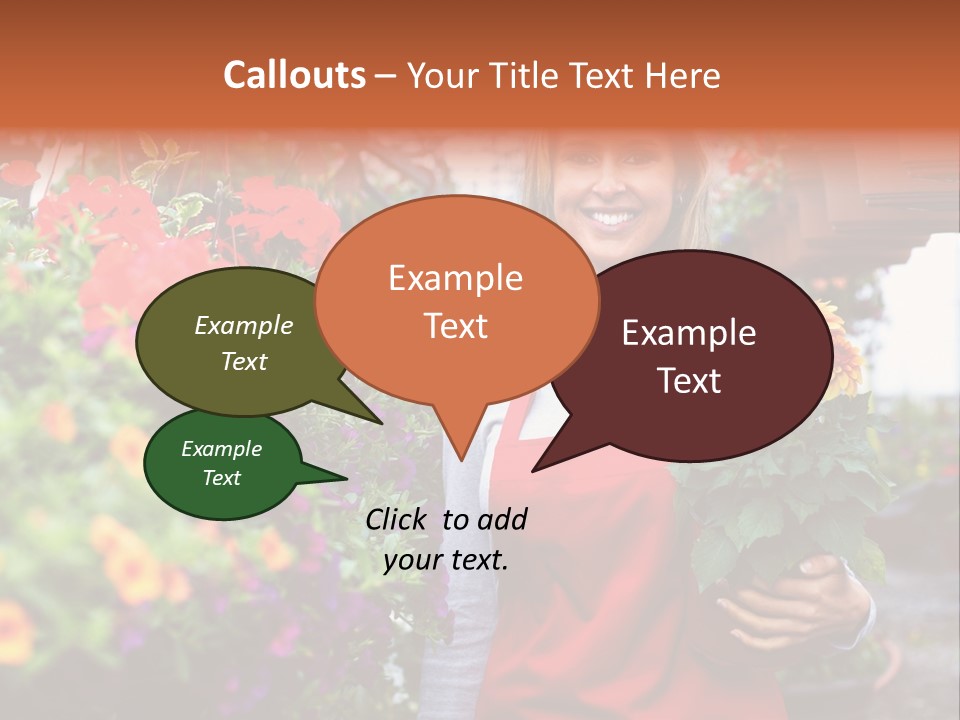 Occupation Bouquet Gardener PowerPoint Template