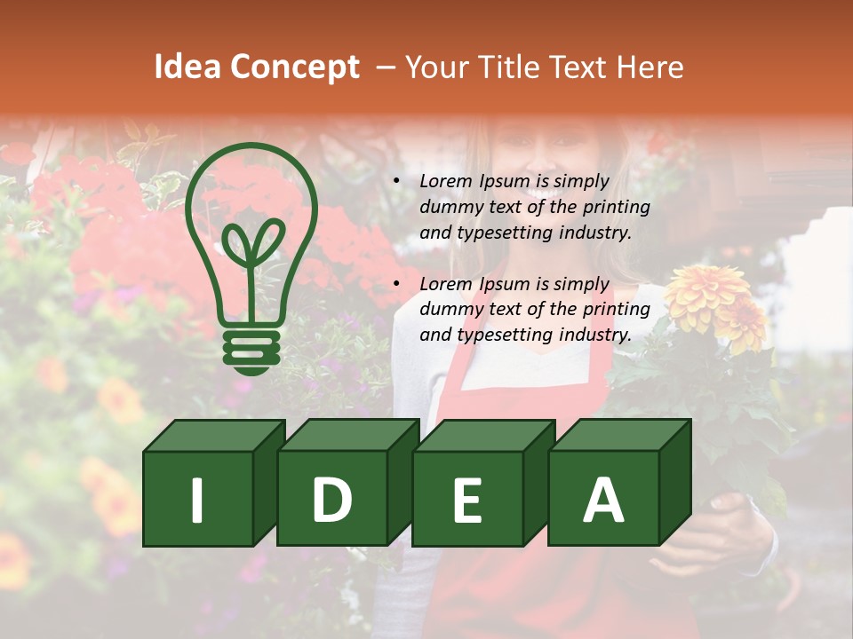 Occupation Bouquet Gardener PowerPoint Template