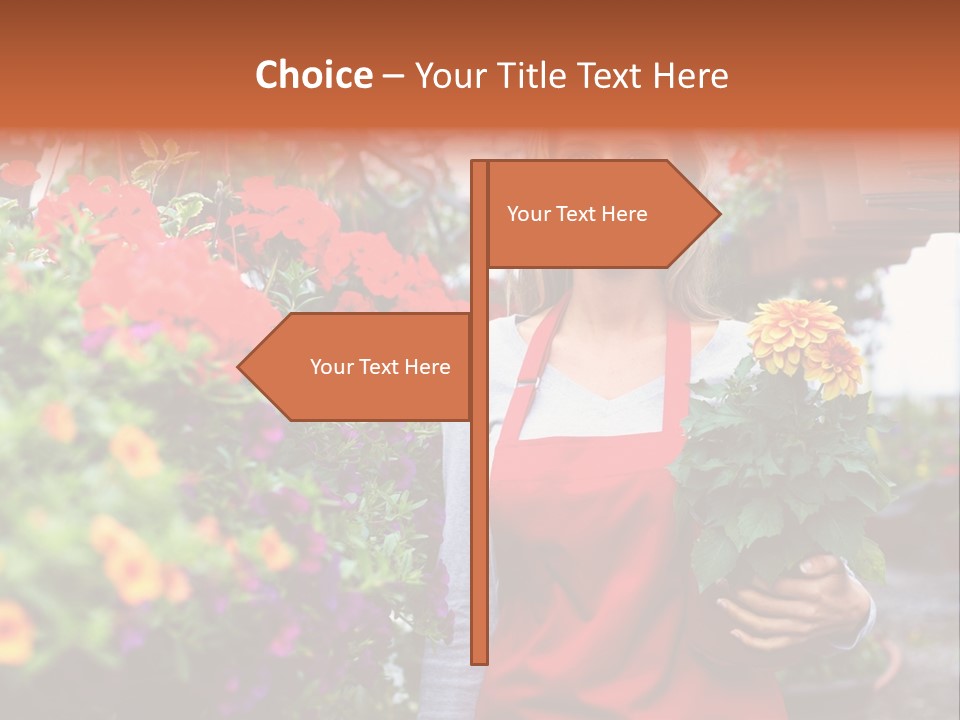 Occupation Bouquet Gardener PowerPoint Template