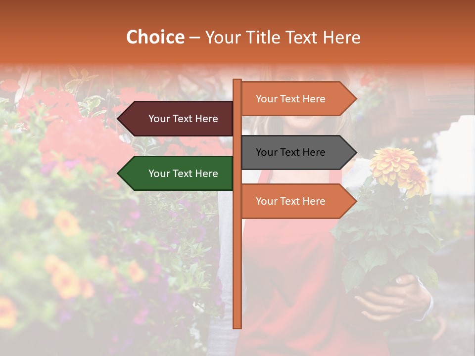 Occupation Bouquet Gardener PowerPoint Template