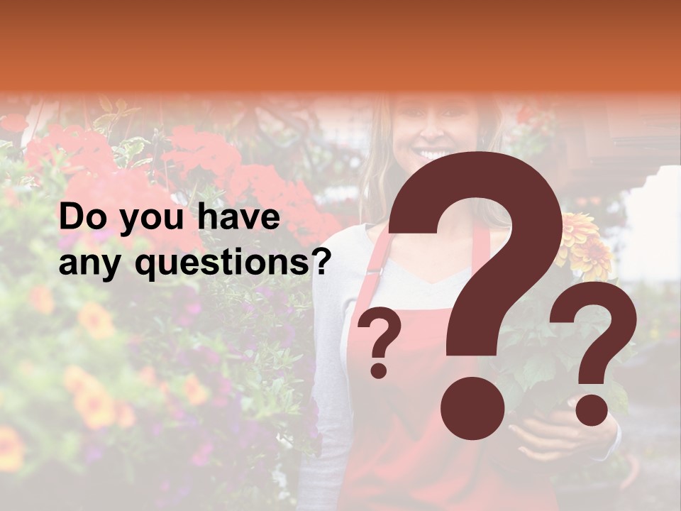 Occupation Bouquet Gardener PowerPoint Template