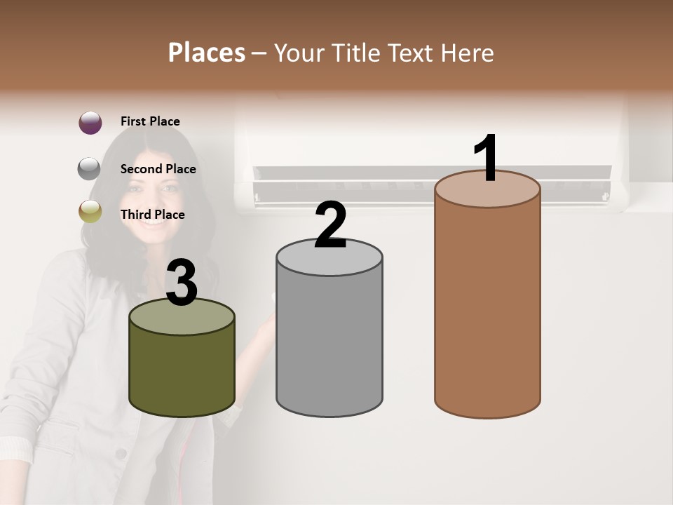 One Wallmount Caucasian PowerPoint Template