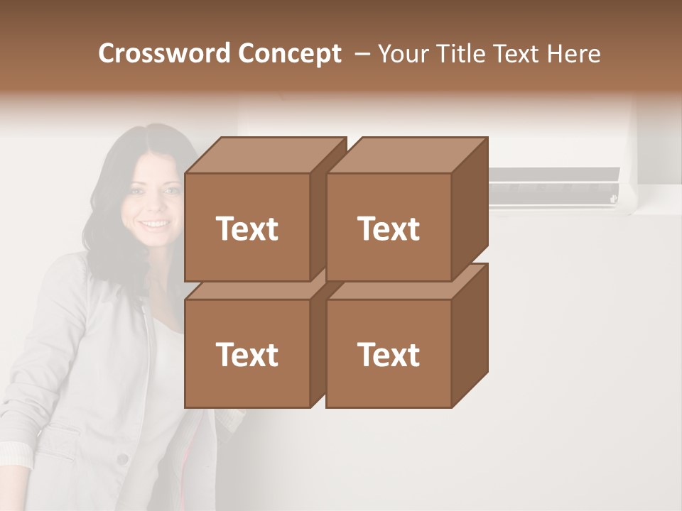 One Wallmount Caucasian PowerPoint Template