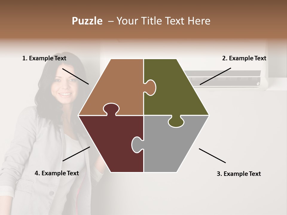 One Wallmount Caucasian PowerPoint Template