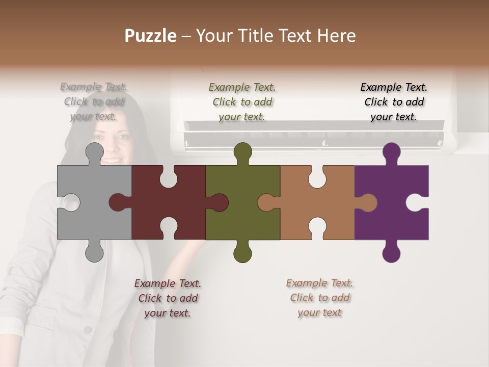 One Wallmount Caucasian PowerPoint Template