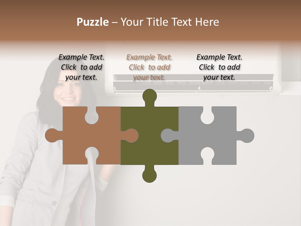 One Wallmount Caucasian PowerPoint Template