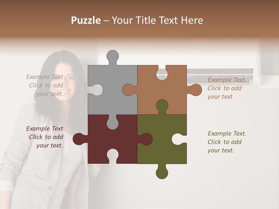 One Wallmount Caucasian PowerPoint Template