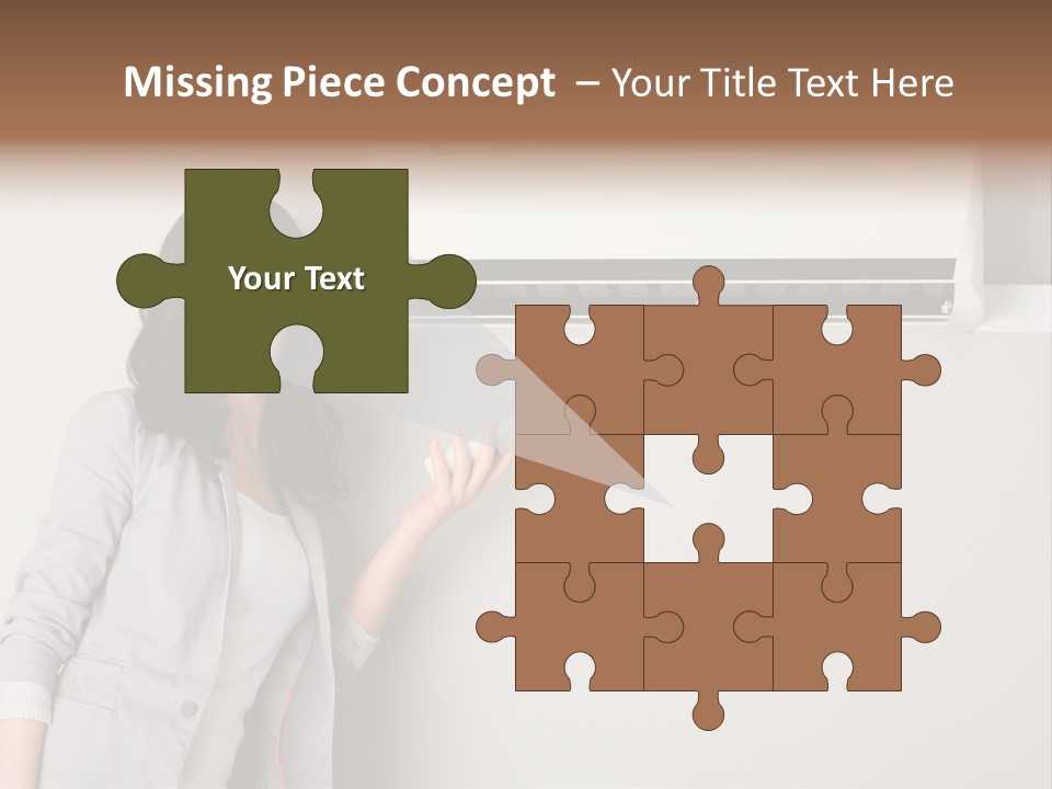 One Wallmount Caucasian PowerPoint Template