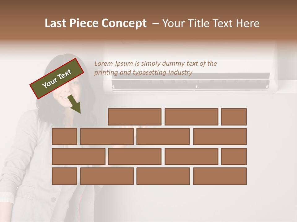 One Wallmount Caucasian PowerPoint Template