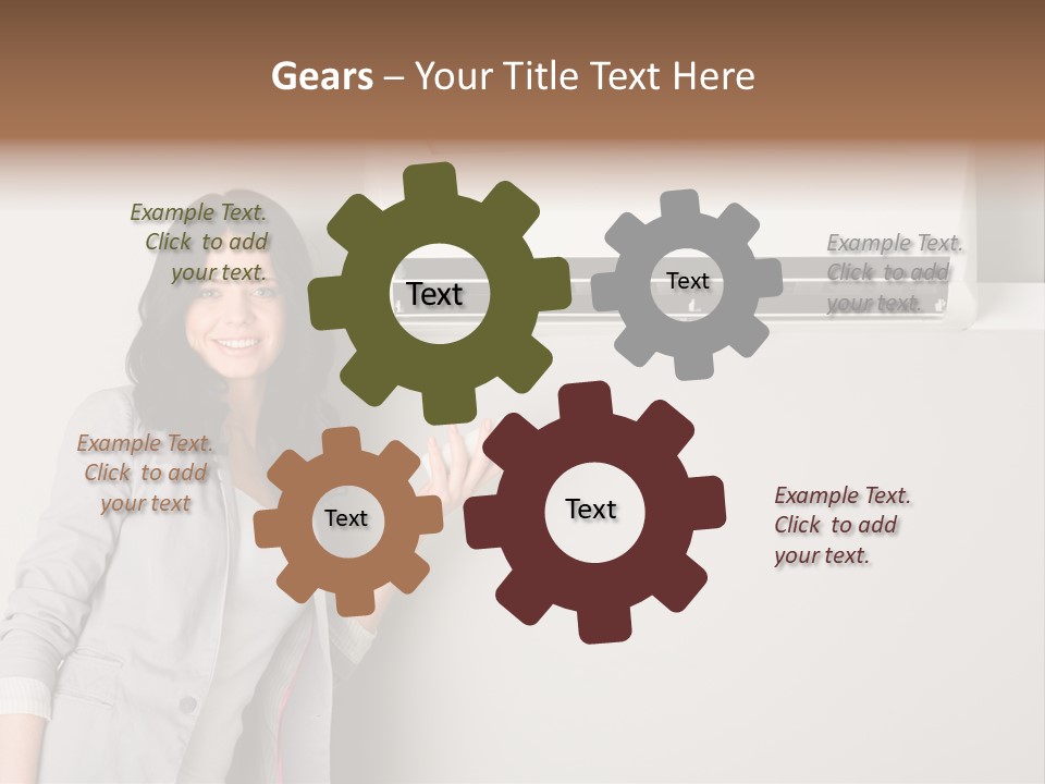 One Wallmount Caucasian PowerPoint Template