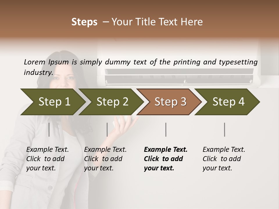 One Wallmount Caucasian PowerPoint Template