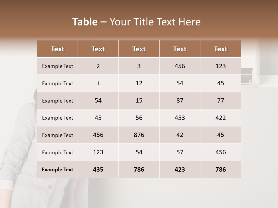 One Wallmount Caucasian PowerPoint Template