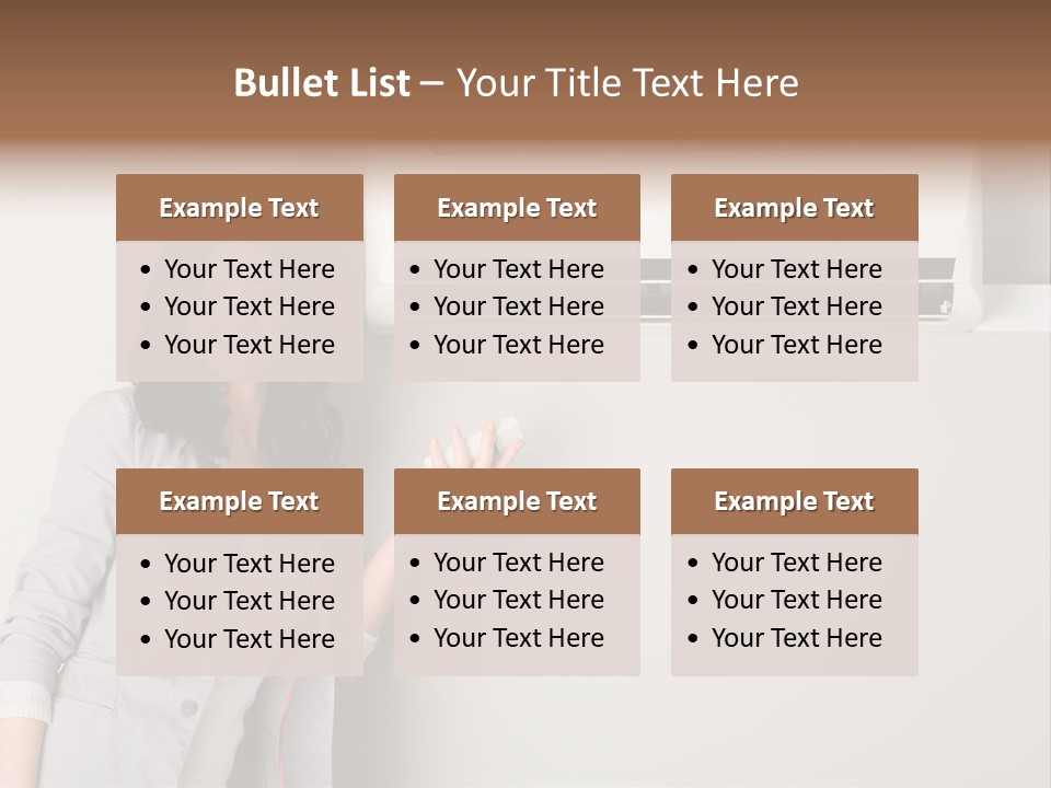 One Wallmount Caucasian PowerPoint Template