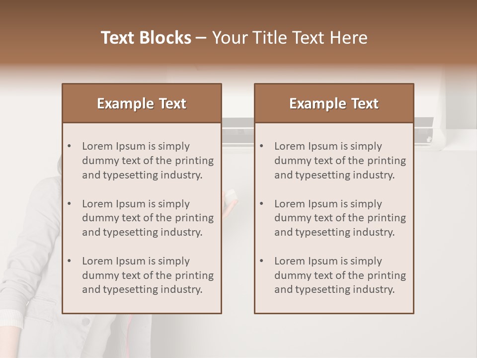 One Wallmount Caucasian PowerPoint Template